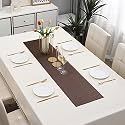 HOKIPO PVC Table Runner for Dining Table, 30x135 cm, AR4111 Basket Weave