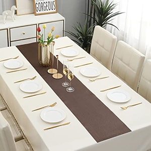 hokipo pvc table runner for dining table 30x135 cm ar4168 blue