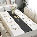 HOKIPO PVC Table Runner for Dining Table, 30x135 cm, AR4168 Blue