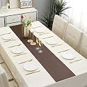 HOKIPO PVC Table Runner for Dining Table, 30x135 cm, AR4168 Blue
