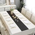 HOKIPO PVC Table Runner for Dining Table, 30x135 cm, AR4168 Blue