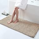HOKIPO Chenille Microfiber Rectangular Bathroom Mats For Home, 45X60 Cm, Turquoise (Ar3797)