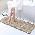 HOKIPO Chenille Microfiber Rectangular Bathroom Mats For Home, 45X60 Cm, Turquoise (Ar3797)
