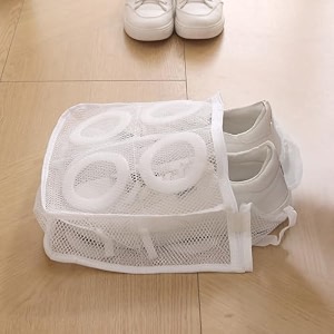 hokipo shoe mesh bag for washing machine  shoes wash bags with bumper protectors sneaker laundry amp drying bag portable mesh laundry bag for shoesar-5884