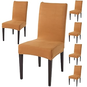 hokipo stretchable dining table chair cover set of 6 seat protector slipcovers ar-4075-d106