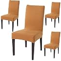 HOKIPO Stretchable Dining Table Chair Cover Set of 4 Seat Protector Slipcovers (AR-4075-D10*4)