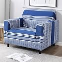 HOKIPO Stretchable Elastic Couch Cover 1 Seater (AR-4277-E12),Polyester Blend, Blue
