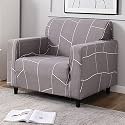 HOKIPO Sofa Cover 1 Seater Fully Covered, Grey