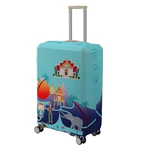 hokipo 180gsm durable and washable suitcase covers for trolley suitcase large 26-27inch gradient blue thrill seeker new-5185-d11
