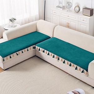 HOKIPO Tassel Tone Holland Velvet Sofa Cover