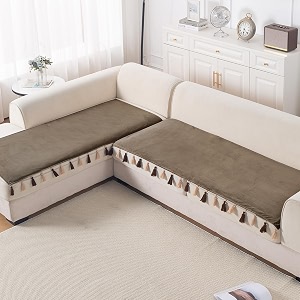 HOKIPO Tassel Tone Sofa Cover L Shape