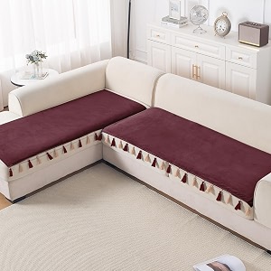 HOKIPO Tassel Tone Sofa Cover L Shape