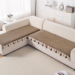 HOKIPO Tassel Tone Sofa Cover L Shape