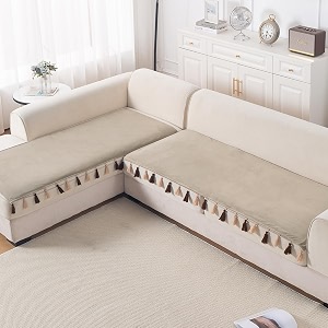 HOKIPO Tassel Tone Sofa Cover L Shape