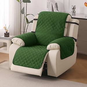 hokipo urbanquilt quilted recliner cover mat for 1 seater forest green