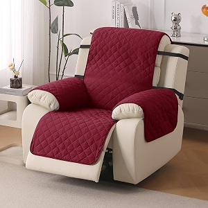 hokipo urbanquilt quilted recliner cover mat for 1 seater maroon