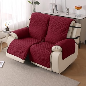 hokipo urbanquilt quilted recliner cover mat for 2 seater maroon