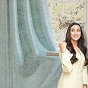 HOKIPO Willow Eyelet Curtain 7 Feet Long