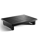 HOLANA 3.5" Wooden Step Stool for Adults, Pre-Assembled, 300LBS (Black)