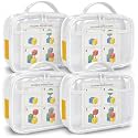 Toy Storage Organizer Clear 4 Pack Building Bricks Blocks Bag with Zipper