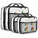 Toy Storage Organizer Clear 4 Pack Building Bricks Blocks Bag with Zipper