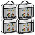 Toy Storage Organizer Clear 4 Pack Building Bricks Blocks Bag with Zipper