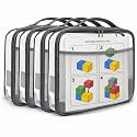 Toy Storage Organizer Clear 4 Pack Building Bricks Blocks Bag with Zipper