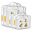 Toy Storage Organizer Clear 4 Pack Building Bricks Blocks Bag with Zipper