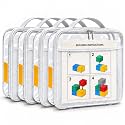 Toy Storage Organizer Clear 4 Pack Building Bricks Blocks Bag with Zipper