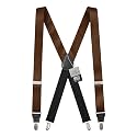 Hold'Em 100% Silk Suspenders for Men Clip End Dress Tuxedo Suspender Made in USA