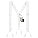 HOLD'EM Tuxedo Button Suspenders for Men – Mens Dress Suspenders Formal | 100% Genuine Leather | Made in USA | Regular &amp; Tall