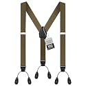 HOLD'EM Tuxedo Button Suspenders for Men – Mens Dress Suspenders Formal | 100% Genuine Leather | Made in USA | Regular &amp; Tall