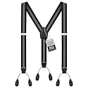 HOLD'EM Tuxedo Button Suspenders for Men – Mens Dress Suspenders Formal | 100% Genuine Leather | Made in USA | Regular &amp; Tall