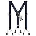 HOLD'EM Tuxedo Button Suspenders for Men – Mens Dress Suspenders Formal | 100% Genuine Leather | Made in USA | Regular &amp; Tall