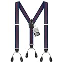 HOLD'EM Tuxedo Button Suspenders for Men – Mens Dress Suspenders Formal | 100% Genuine Leather | Made in USA | Regular &amp; Tall