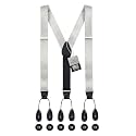 HOLD'EM Tuxedo Suspenders Formal Black 100% Silk Made in USA Button Suspenders for Men Wedding Tux Suspenders for Men