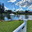 Hold It Mate Long Hook Kits Ideal for Bird Feeders, Lighter Flower Baskets, Chimes, etc. for Vertical Spindled Deck Railings Only (34" Upright) Heavy Duty Hanger