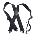 Hold-Up Airport Friendly No-Buzz Suspenders with Composite Gripper Clasps