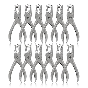 hole puncher 12 pack 8 sheet capacity single hole punch silver color paper punch for paper 1 hole puncher single