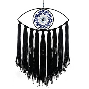 holmgren black evil eye dream catcher wall hanging for witch dark decor
