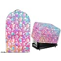 Holiday Decor 2 Pcs Kitchen Appliance Dust Covers for Countertop Stand Mixer Food Processor Blender and Toaster Maker Oven, Easter Day Colorful Eggs Print