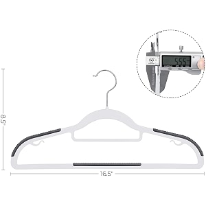 30 pcs plastic hangers heavy duty clothes hangers with non-slip pads space saving 0234 thickness super lightweight organizer clothes hanger for wardrobemulti purpose use for clothing hanging