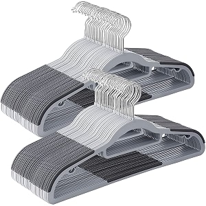 12 pcs plastic hangers heavy duty clothes hangers with non-slip pads space saving 0234 thickness super lightweight organizer clothes hanger for wardrobemulti purpose use for clothing hanging