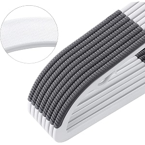 plastic hangers heavy duty clothes hangers with non-slip pads space saving 0234 thickness super lightweight organizer clothes hanger for wardrobe6piece grey