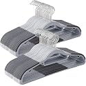 Plastic Hangers Heavy Duty Clothes Hangers with Non-Slip Pads Space Saving 0.2" Thickness Super Lightweight Organizer Clothes Hanger for Wardrobe,Multi Purpose Use for Clothing Hanging (50)