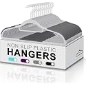 Plastic Hangers Heavy Duty Clothes Hangers with Non-Slip Pads Space Saving 0.2" Thickness Super Lightweight Organizer Clothes Hanger for Wardrobe,Multi Purpose Use for Clothing Hanging (40)
