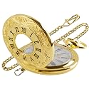 Hollowed Out Quartz Pocket Watch for Men, Arabic Numerals White Dial Pocket Watches, Quartz Pocket Watch with Chain for Christmas Graduation Birthday Gifts Fathers Day