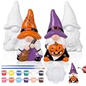 Hollowfly 2 Pack Halloween Gnome Ceramics to Paint Craft Kit