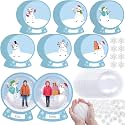 Hollowfly 30 Set Snow Globe Picture Frame DIY Craft Christmas, Cute Snowman