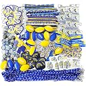 Hollowfly 400 Pcs Down Syndrome Awareness Items Bulk Blue Yellow Ribbon
